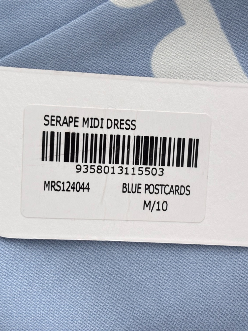 MON RENN Serape Sleeveless Blue Postcards Fitted Maxi Dress--NWT--10/M - Picture 6 of 16